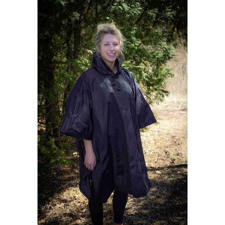 RPS ADULT EVA PONCHO BLACK